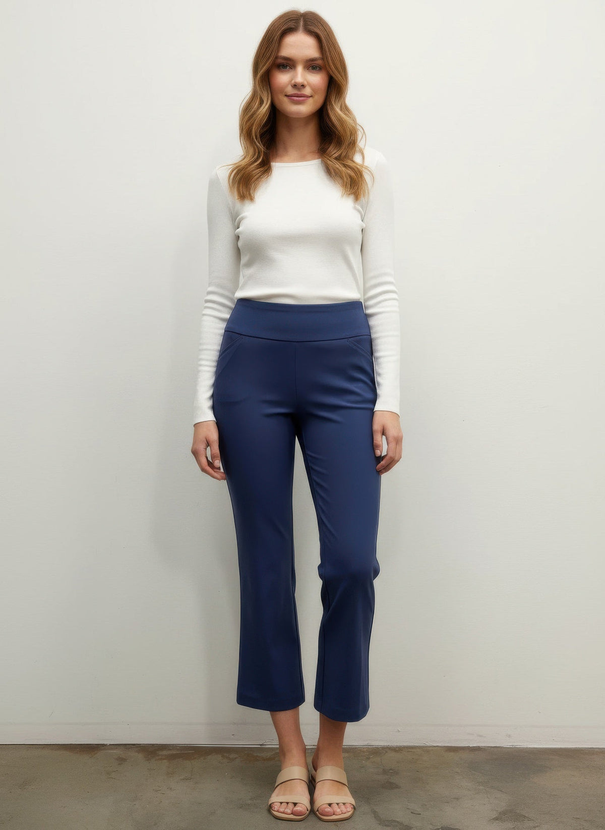Solid Pull On Pants
