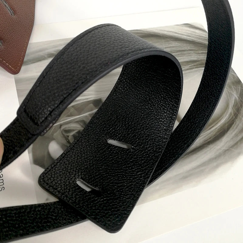 Designer Coffee Belts Wide Fashion or Wide Coat