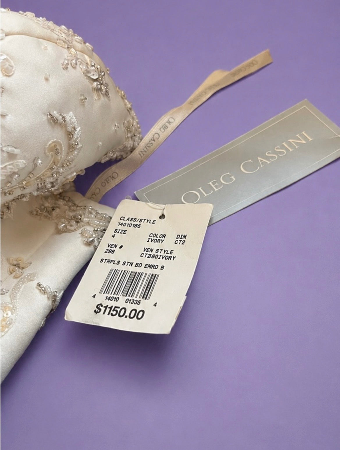 Oleg Cassini size 4 wedding dress