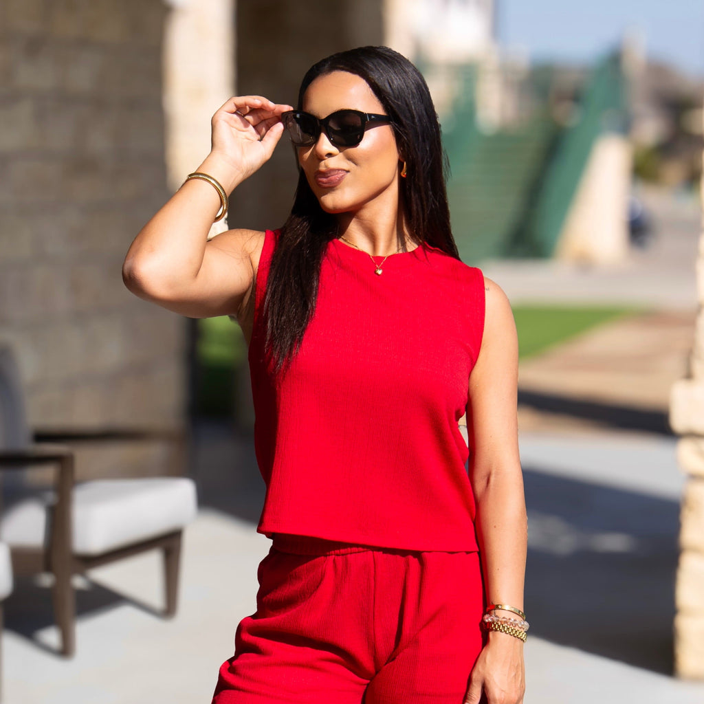 The Earhart Top, Red