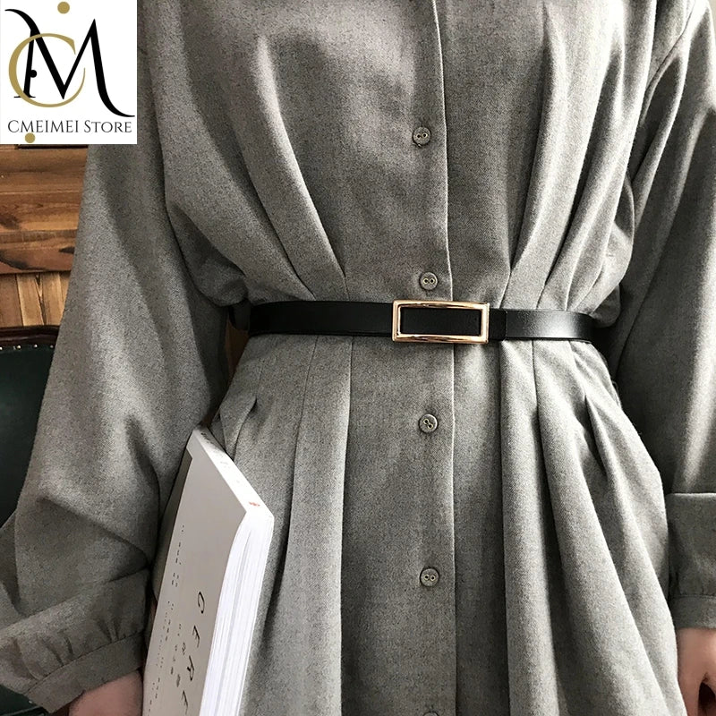 Genuine Leather Belts Metal Buckle