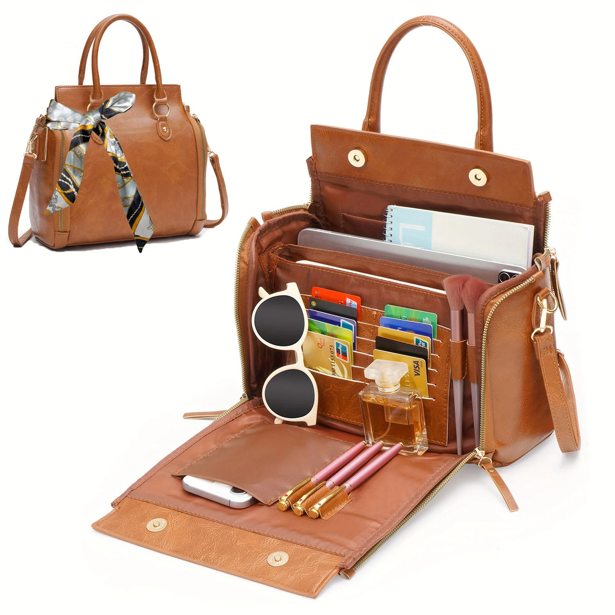 Retro PU Leather Handbag