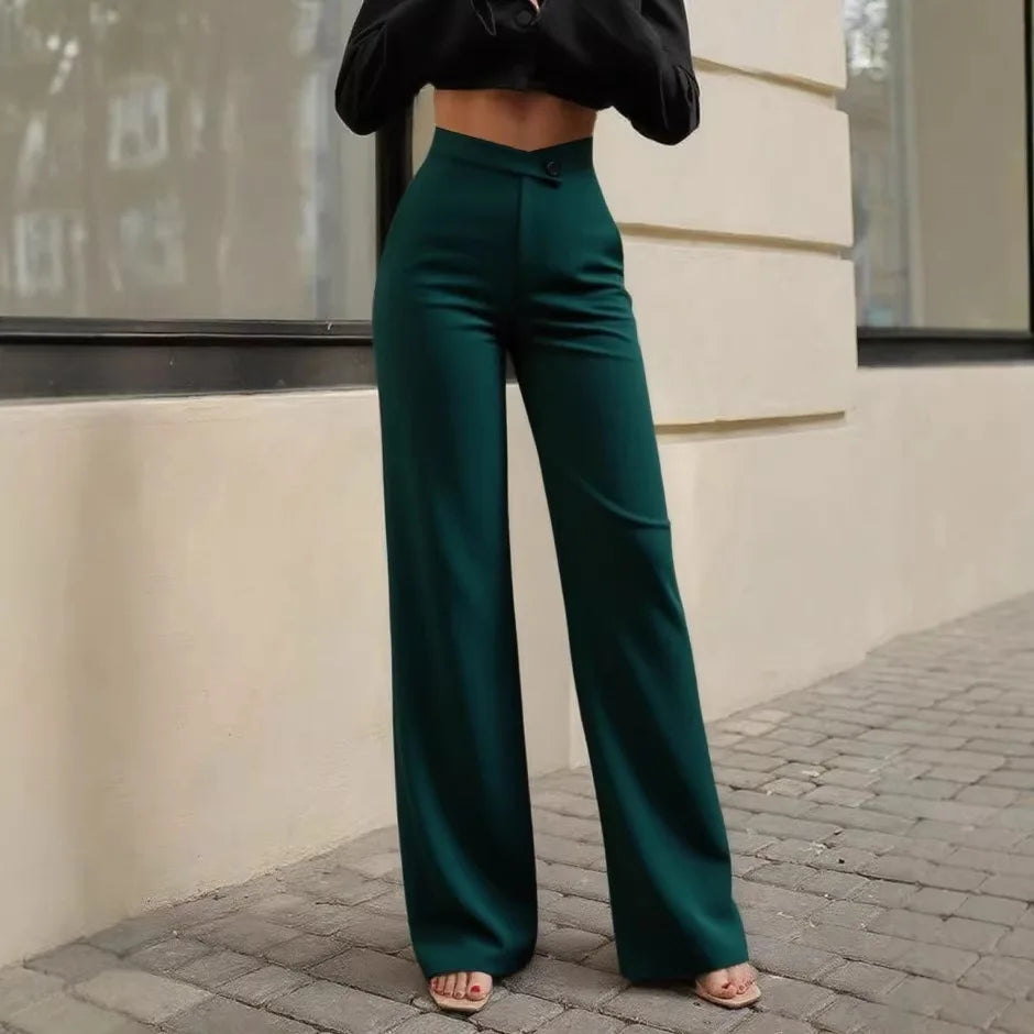 Women Old Money High Waist Wide Leg Pants