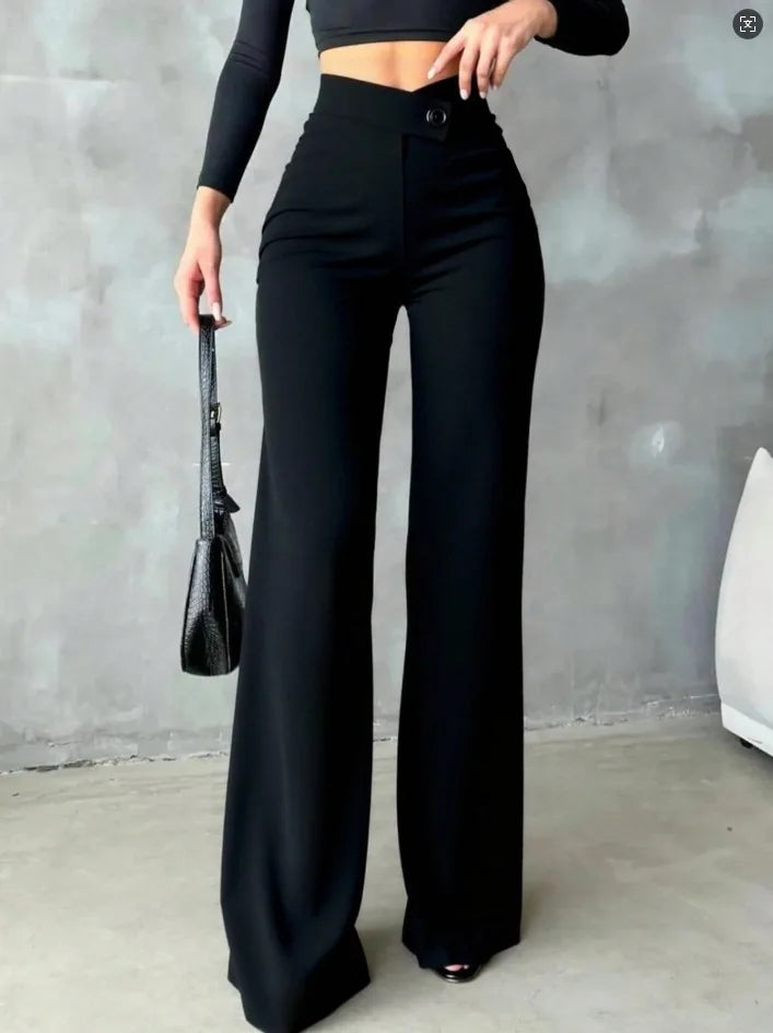 Women Old Money High Waist Wide Leg Pants