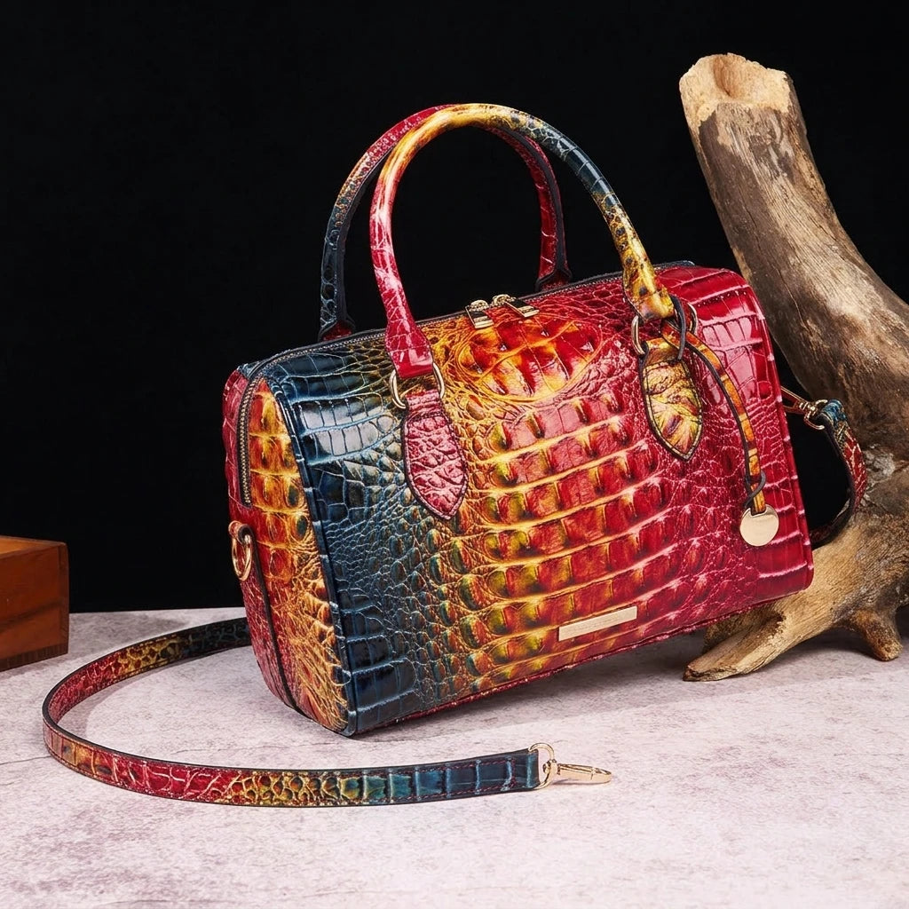 Gradient Embossed Duffle Bag