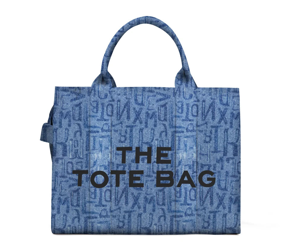 Denim Canvas Tote Bag