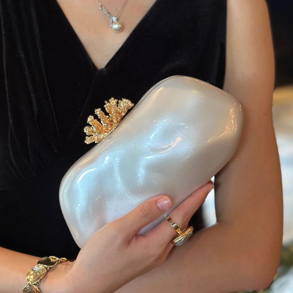 Flower Shell Evening Bag
