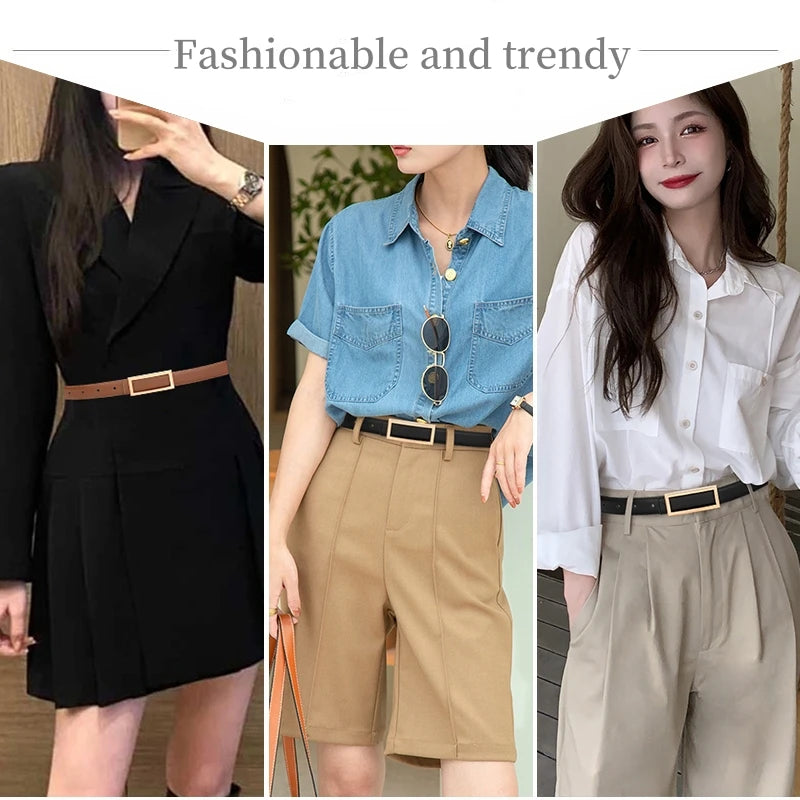 Genuine Leather Belts Metal Buckle