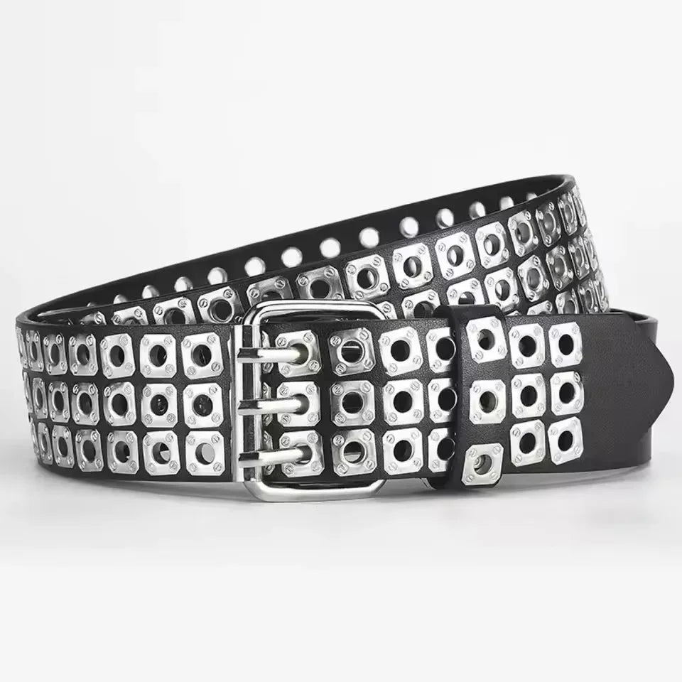Women Belt  Fashion Three Exhaust Eyes, Punk Street Cool