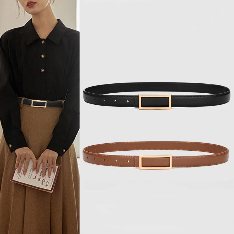 Genuine Leather Belts Metal Buckle