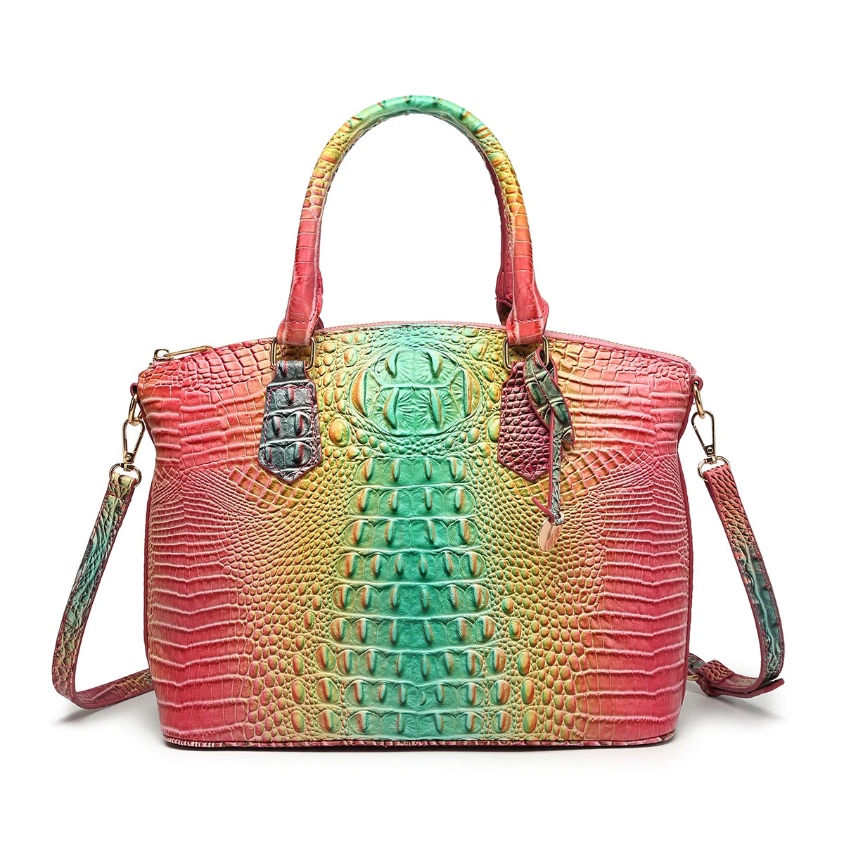 Embossed Dome Tote Bag for Women