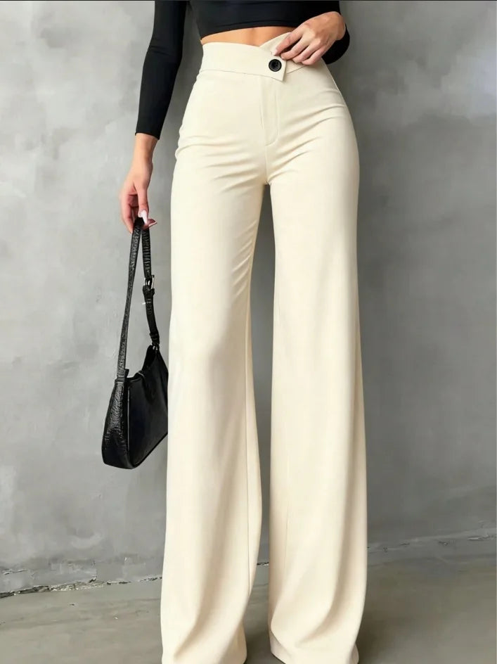 Women Old Money High Waist Wide Leg Pants