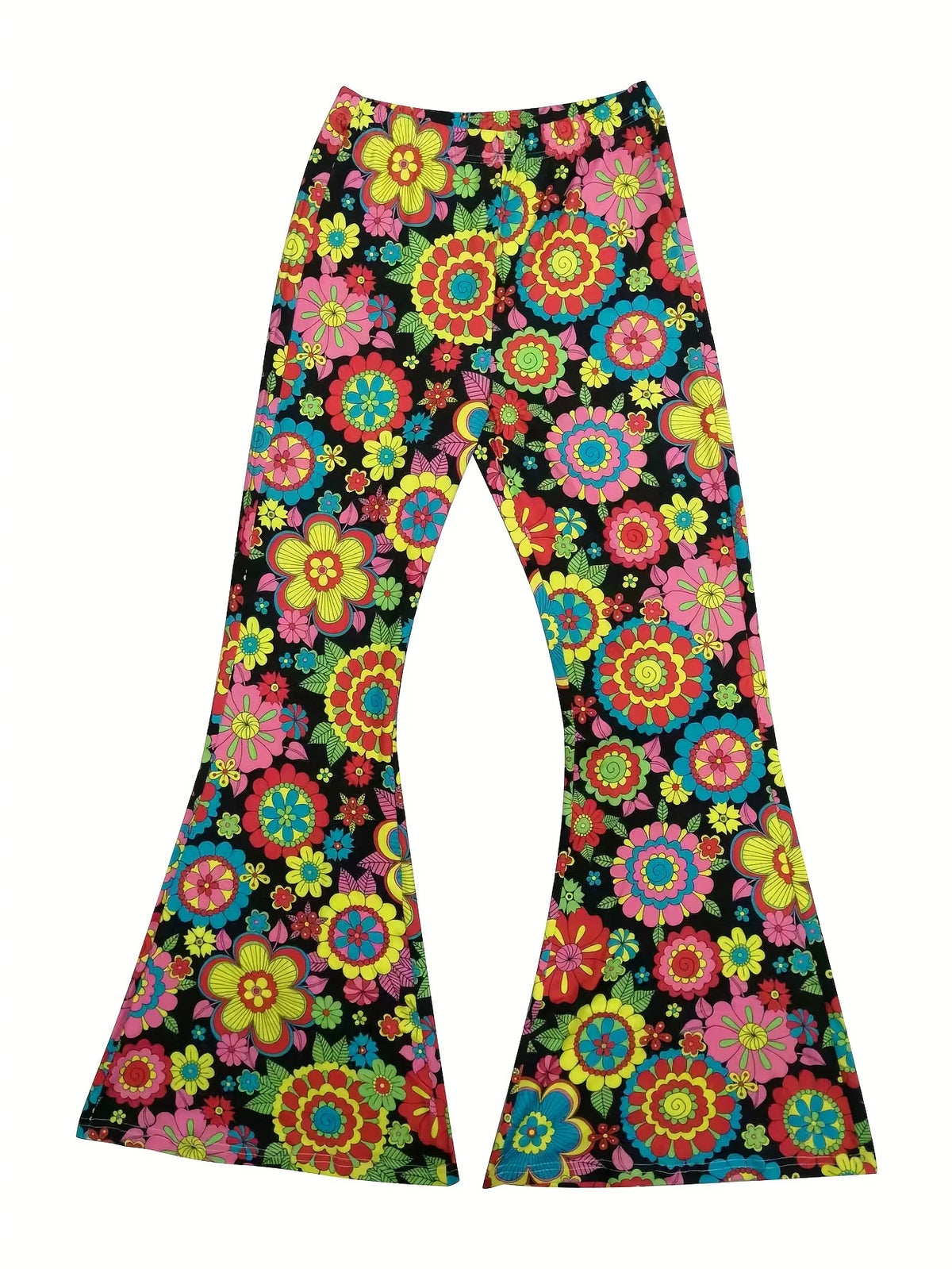 Women's Bohemian style printed bell bottoms