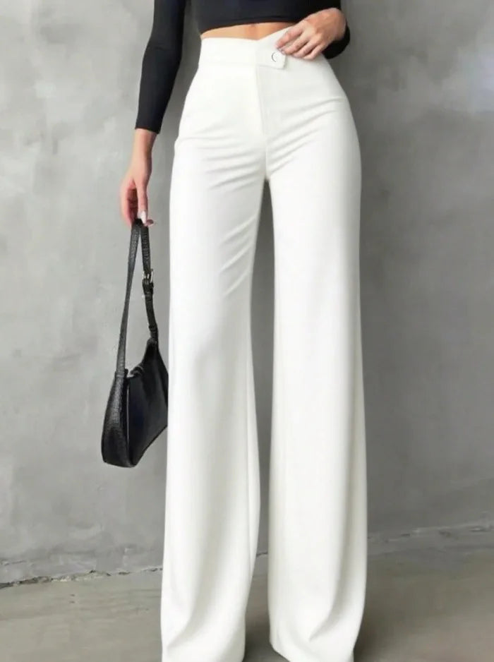 Women Old Money High Waist Wide Leg Pants