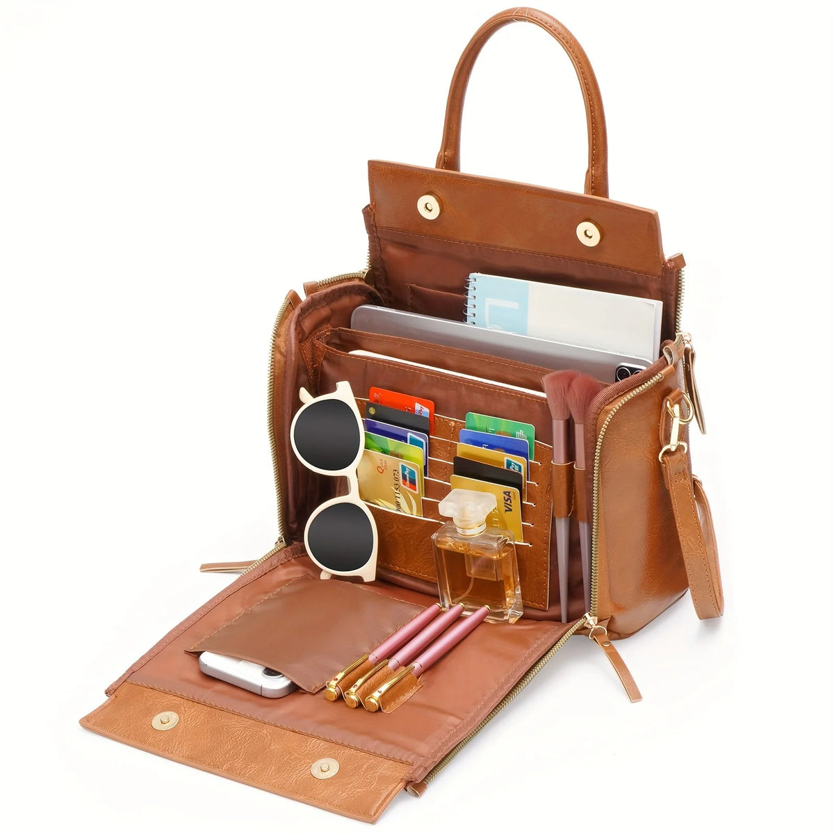 Retro PU Leather Handbag