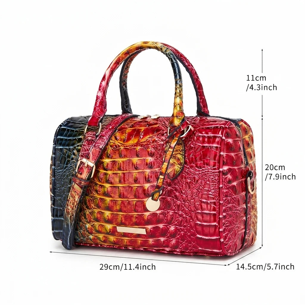 Gradient Embossed Duffle Bag
