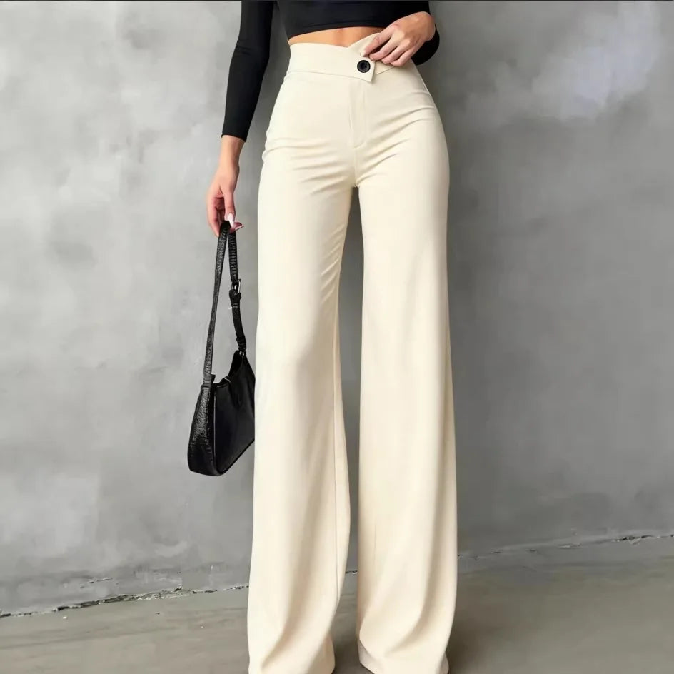 Women Old Money High Waist Wide Leg Pants