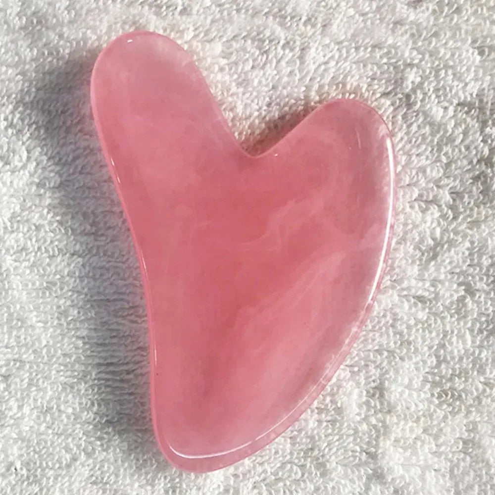 Gua Sha Massage Stone for Face Rose Pink