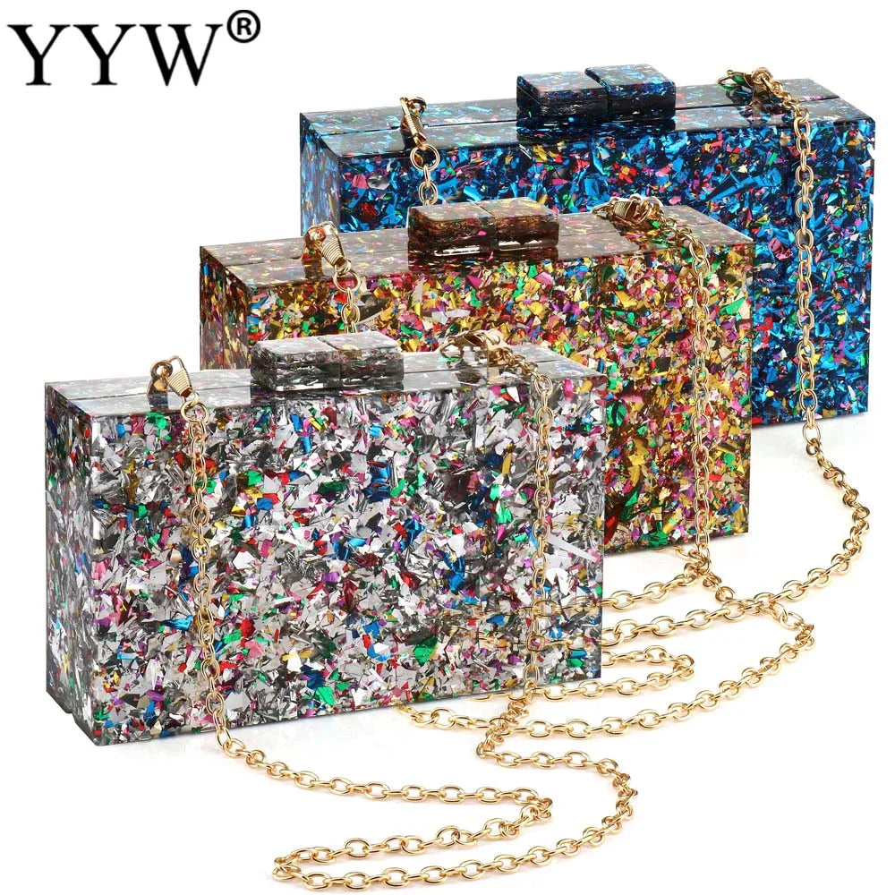 Acrylic Luxury Wedding Chain Handbag