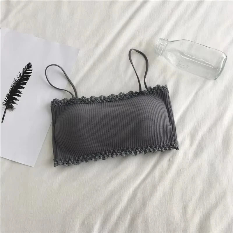 Women’s Seamless Cotton Padded Camisole Bra
