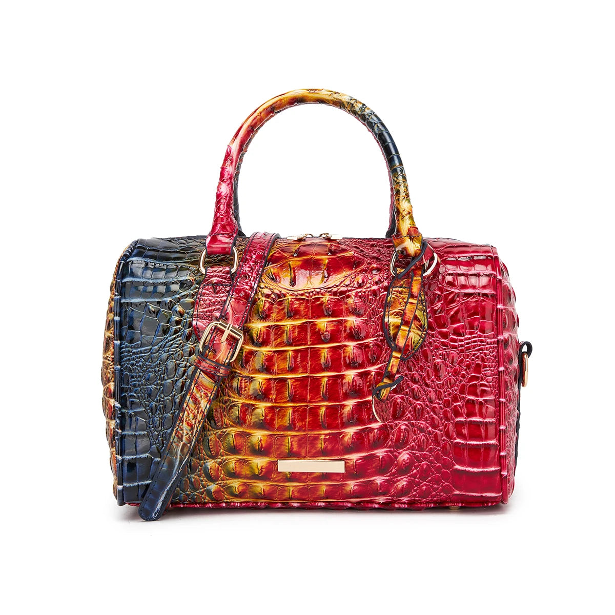 Gradient Embossed Duffle Bag