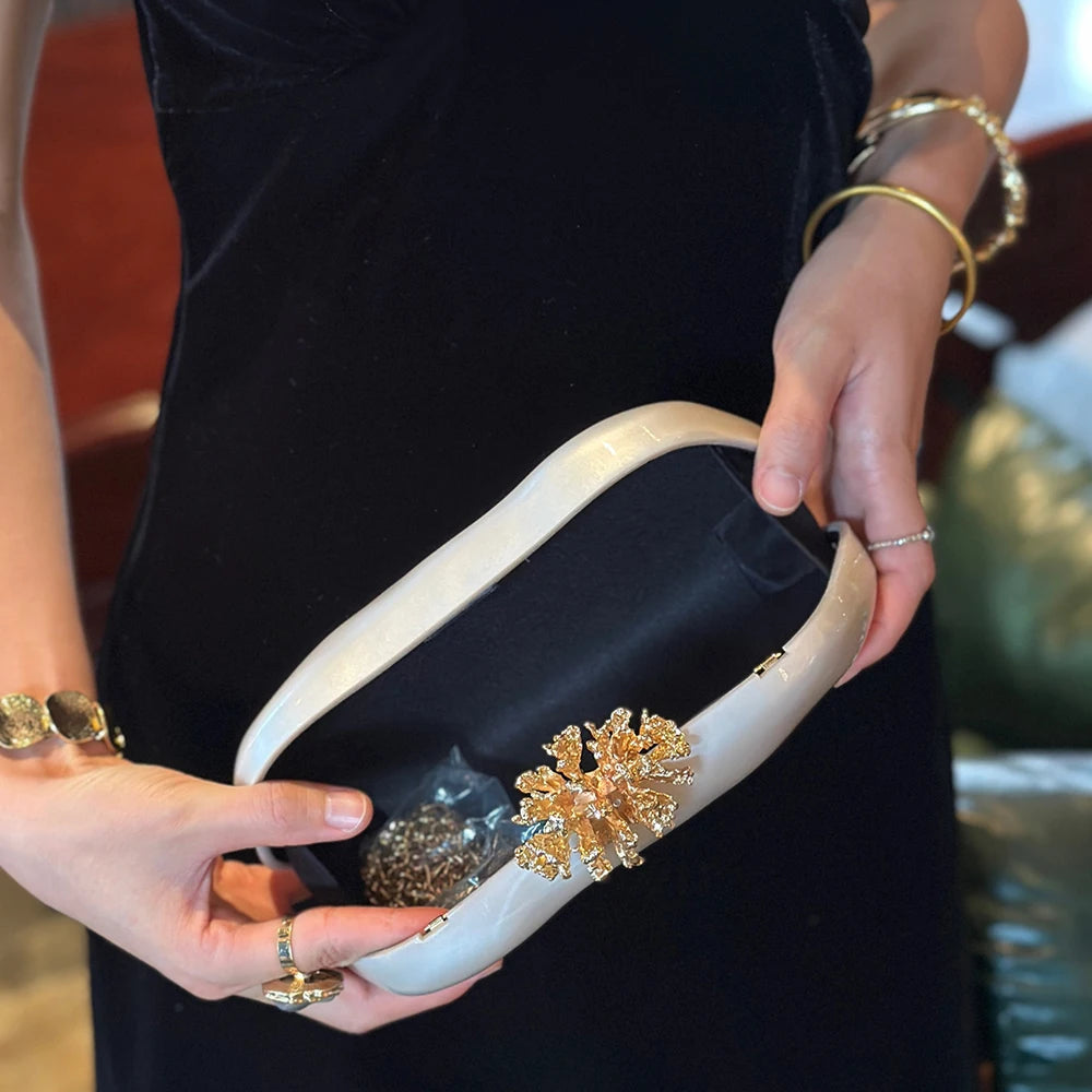 Flower Shell Evening Bag