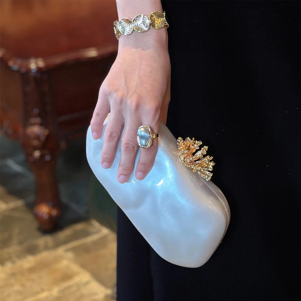Flower Shell Evening Bag
