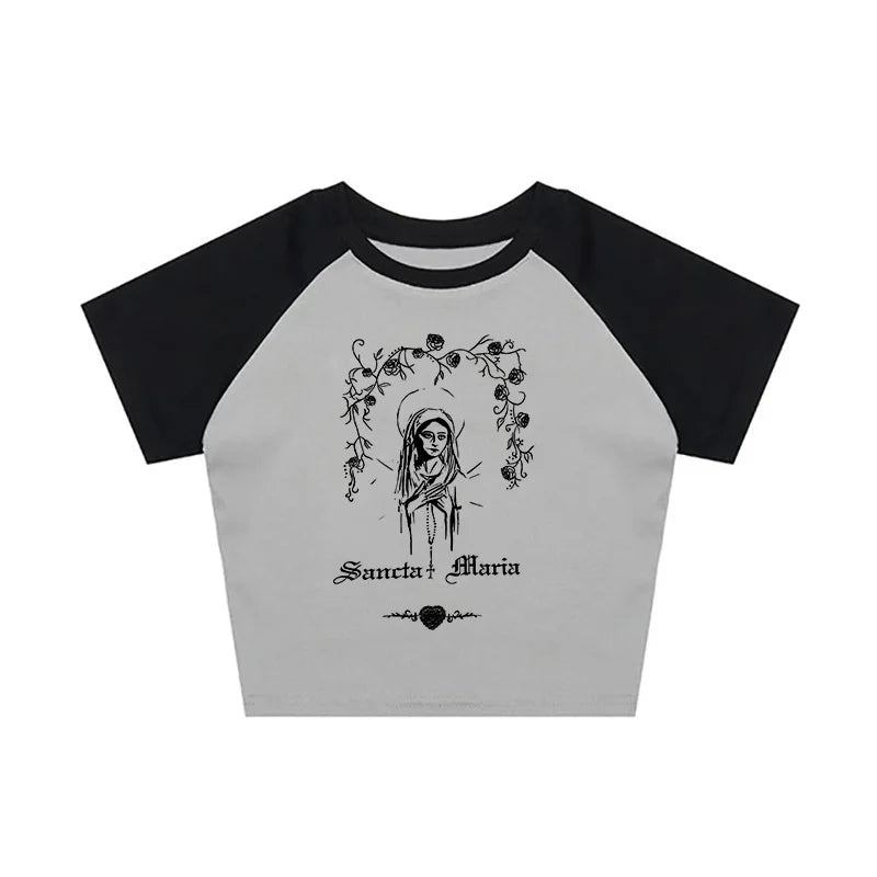 Vintage Y2K Gothic Corset Crop Tank Top