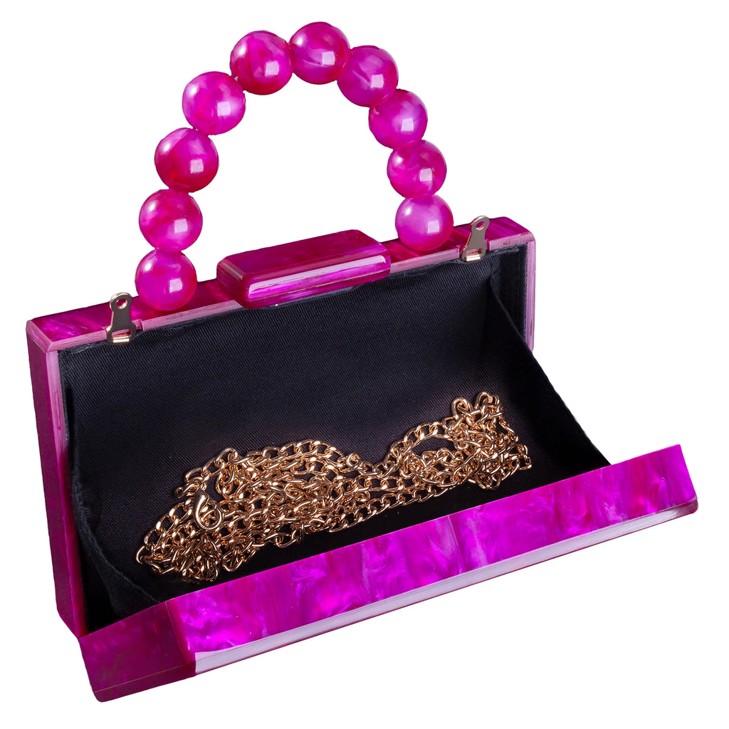 Beading Handbag Marble Acrylic