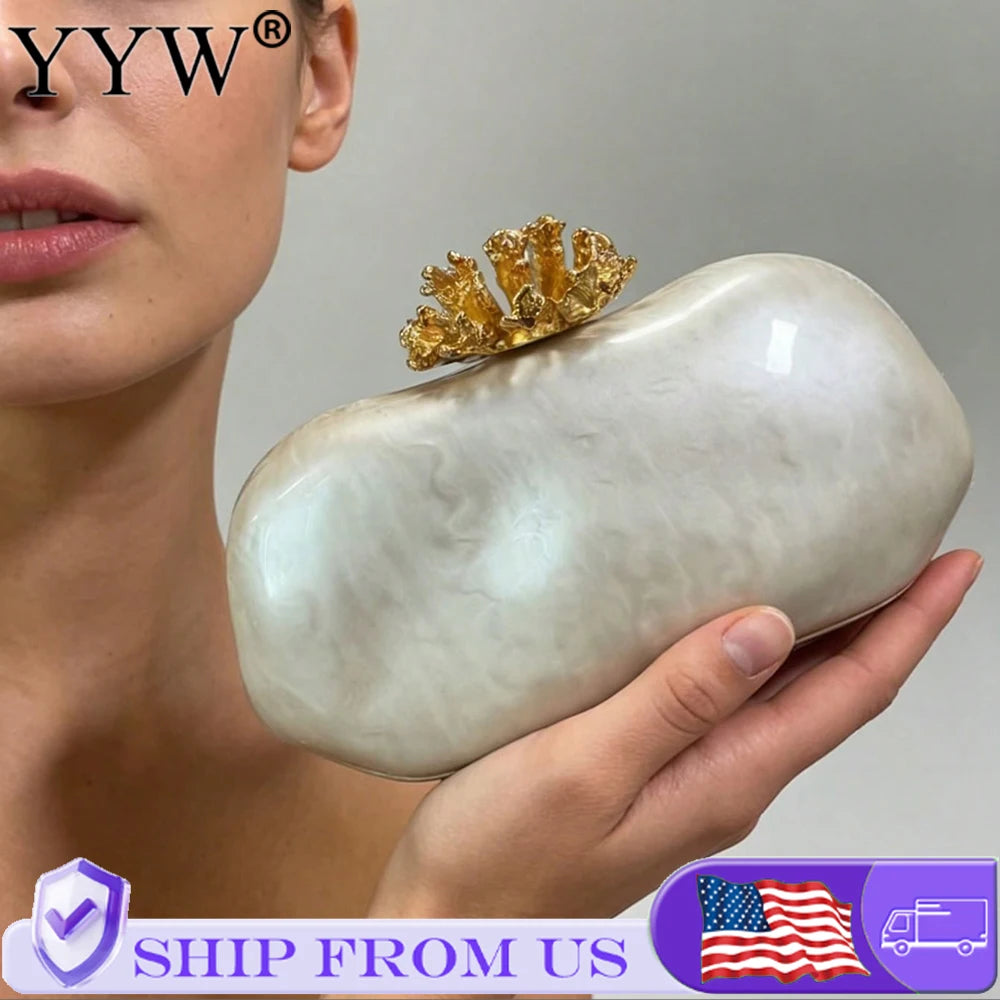 Flower Shell Evening Bag