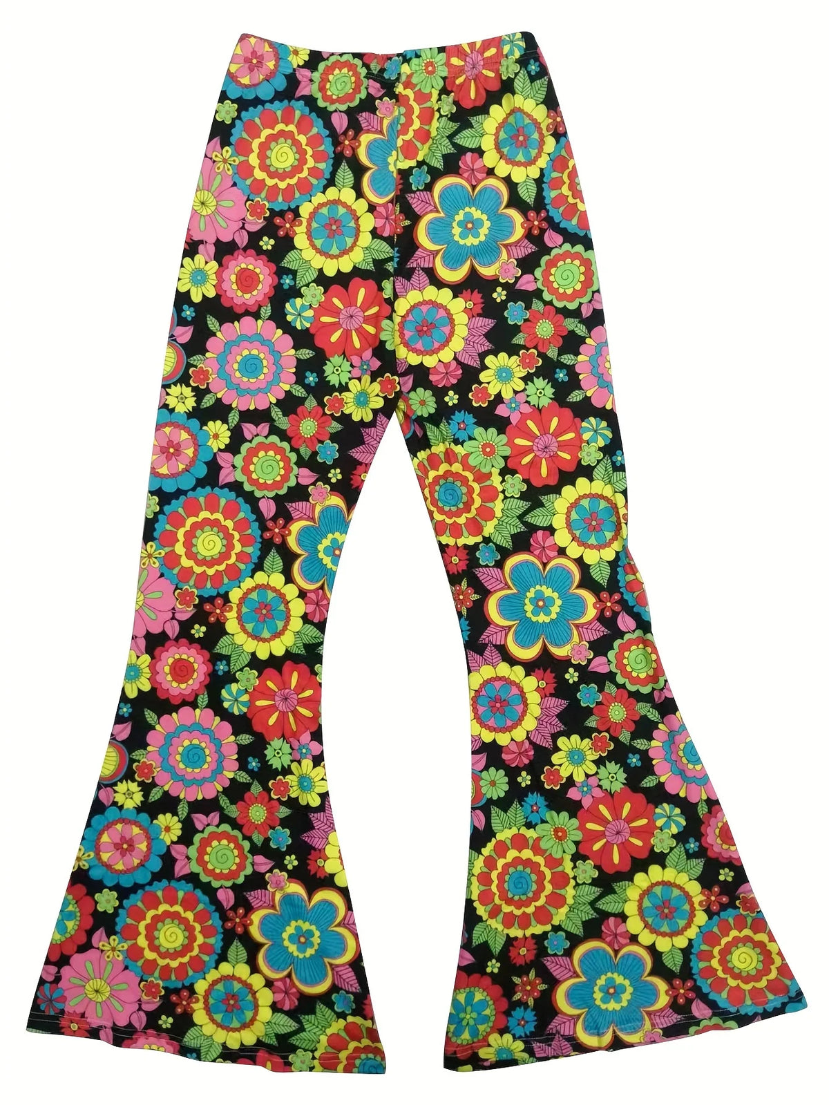 Women's Bohemian style printed bell bottoms