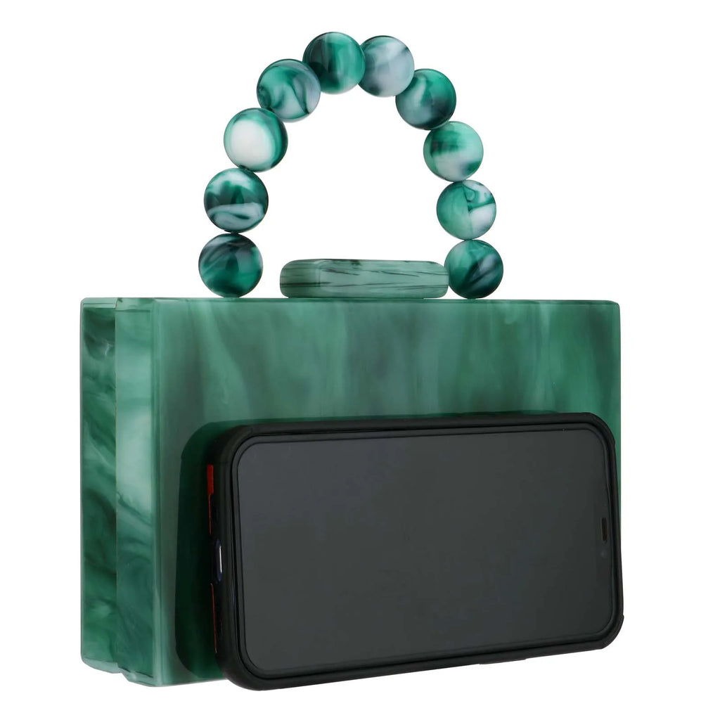 Beading Handbag Marble Acrylic