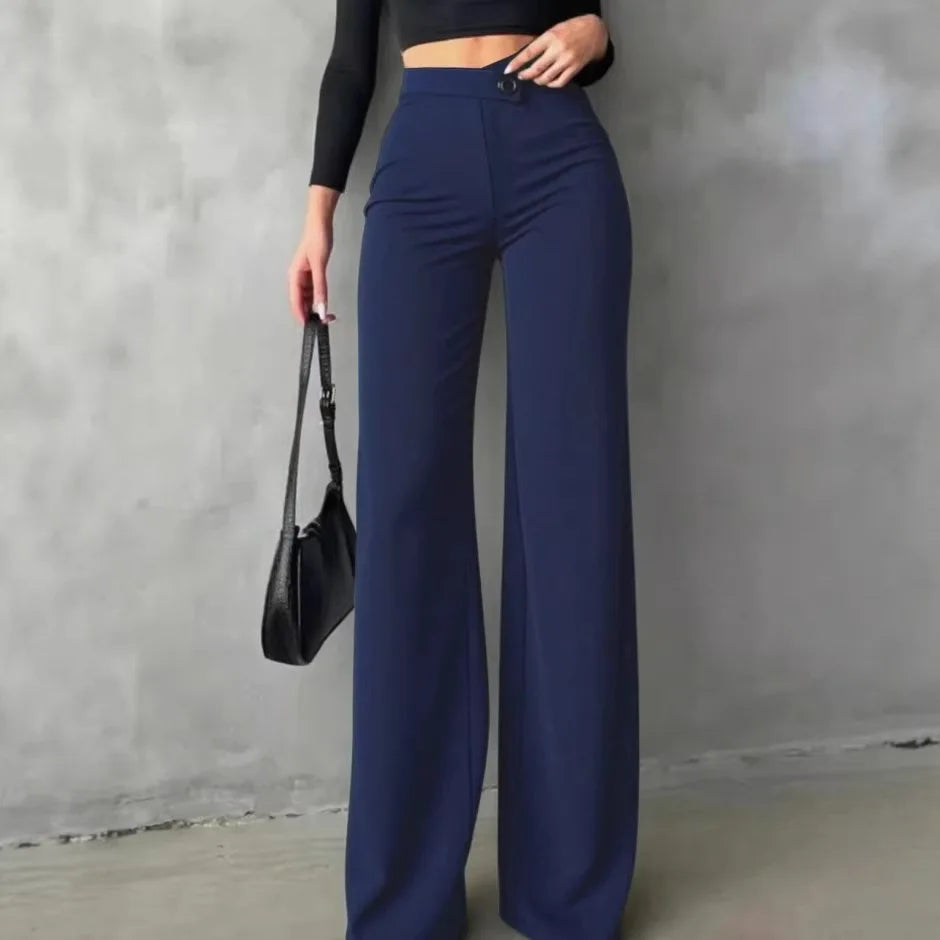 Women Old Money High Waist Wide Leg Pants