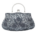 Women's Retro Small Totes Evening Bags Beaded Embroidered Ladies Clutch Purse Shoulder Chain Wedding Party Handbags Bags Purses