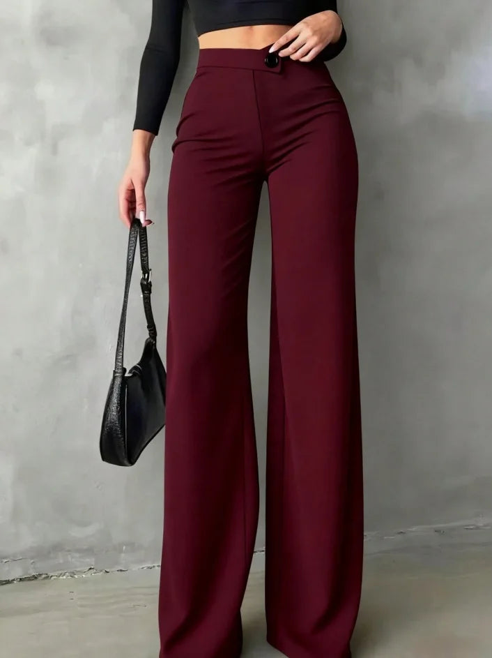 Women Old Money High Waist Wide Leg Pants