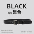 Belts for Women Square Plain Real Leather