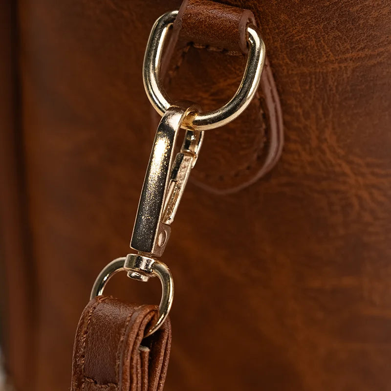 Retro PU Leather Handbag