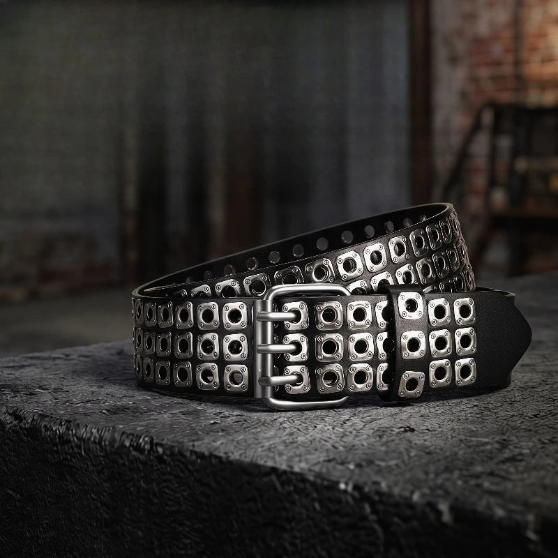 Women Belt  Fashion Three Exhaust Eyes, Punk Street Cool