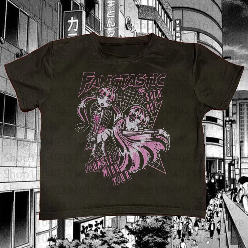Vintage Y2K Punk Gothic Crop Tank Top – Grunge Baby Tee