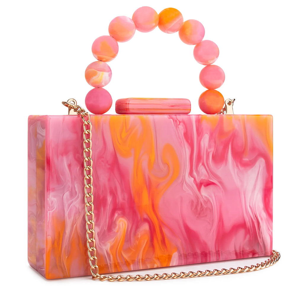 Beading Handbag Marble Acrylic