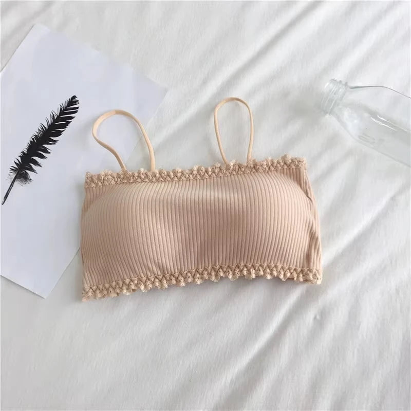 Women’s Seamless Cotton Padded Camisole Bra