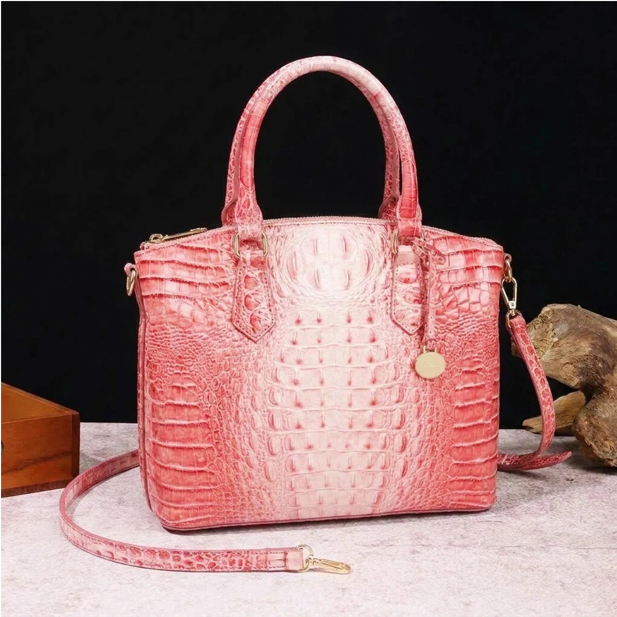 Embossed Dome Tote Bag for Women