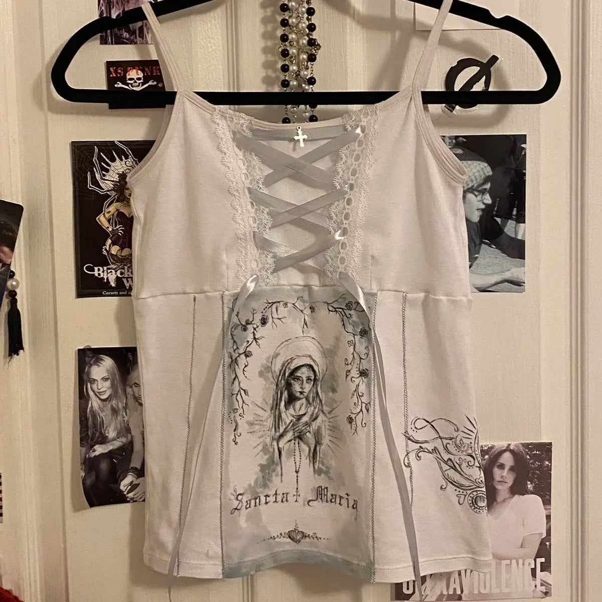 Vintage Y2K Gothic Corset Crop Tank Top