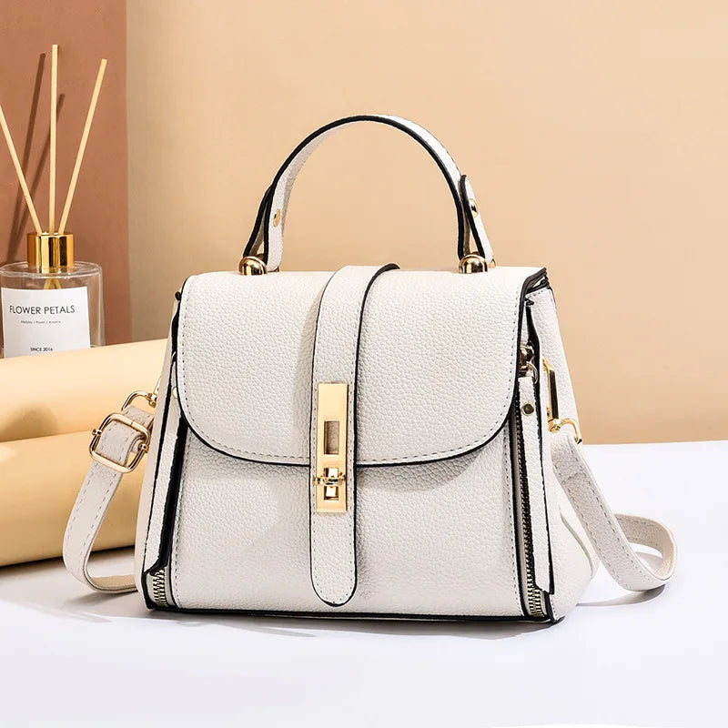 Luxury Genuine Leather Bow Bucket Shoulder Bag, women's leather bucket bag for everyday and evening style