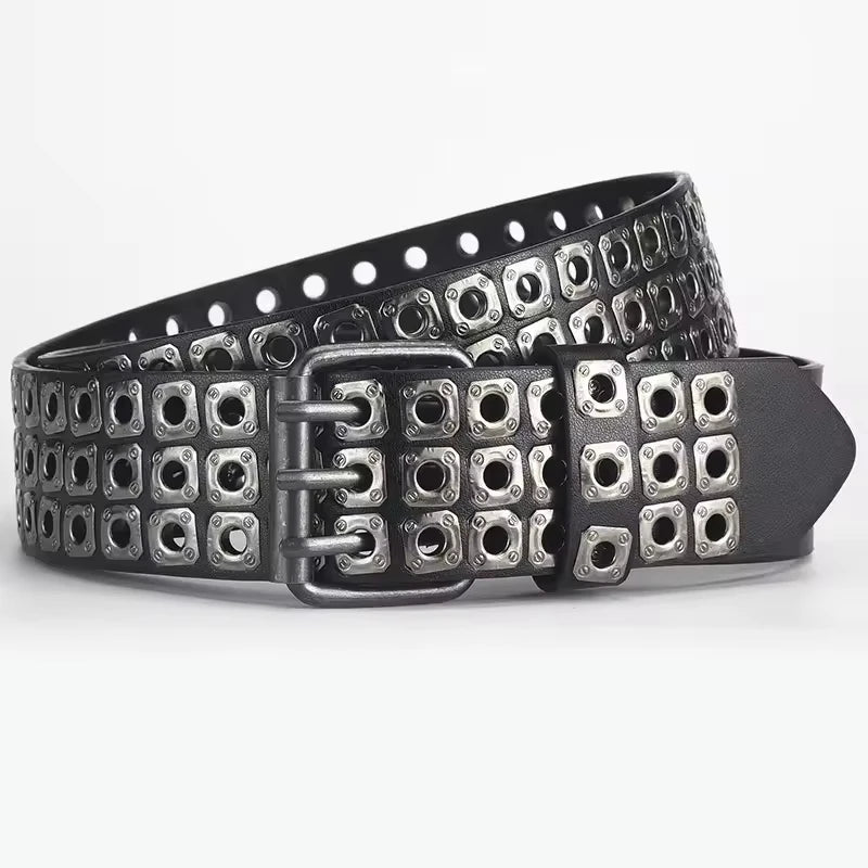 Women Belt  Fashion Three Exhaust Eyes, Punk Street Cool