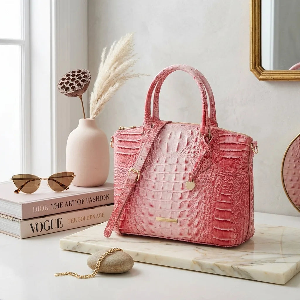Embossed Dome Tote Bag for Women