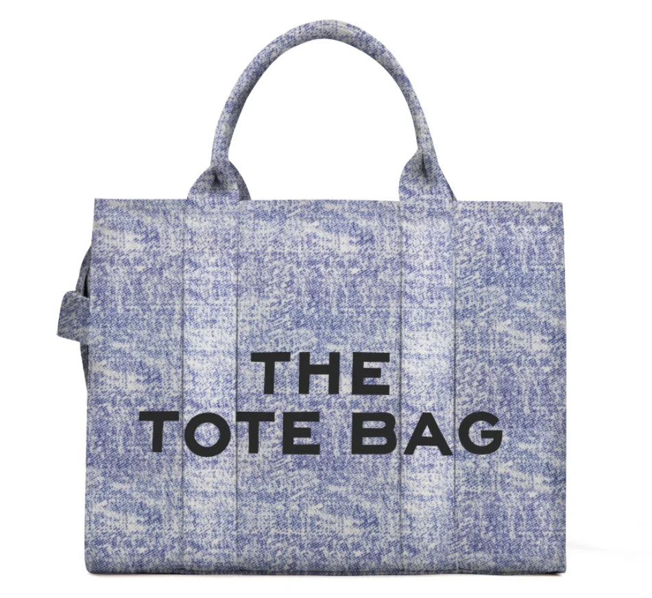 Denim Canvas Tote Bag