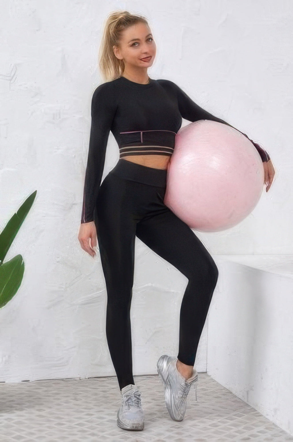 Color Block Two Piece Yoga Set