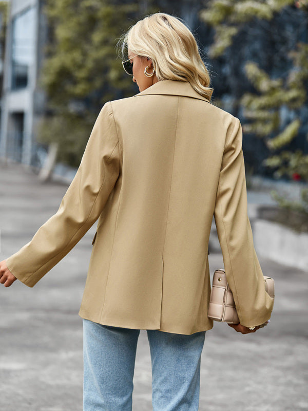 Women's Casual Blazer Jacket - Long Sleeve - Multiple Colors - Autumn Winter