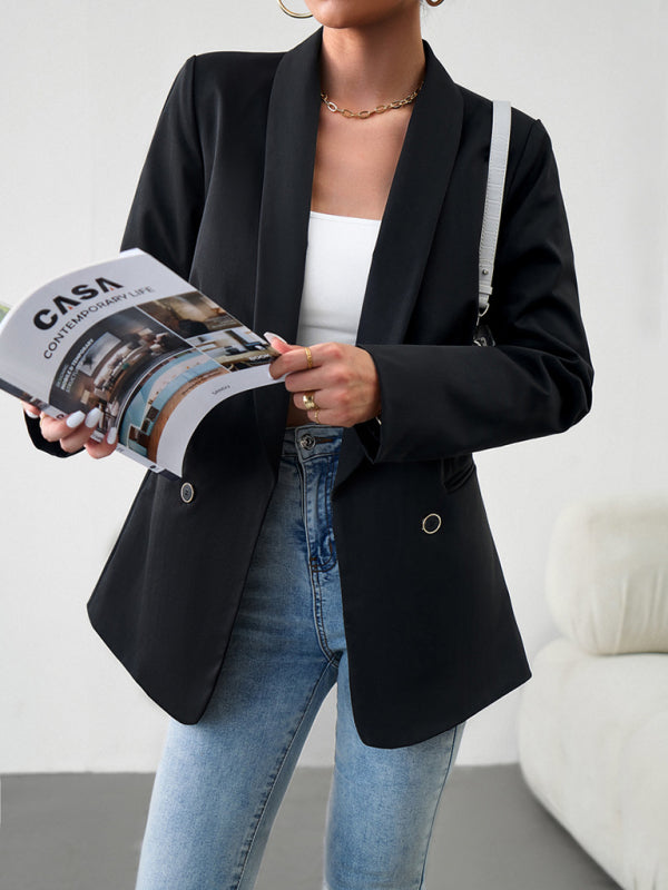 Women's Double-Breasted Blazer Jacket - Professional - Multiple Colors